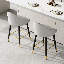 Tabouret de bar rembourré avec structure en métal (ensemble de 2 tabourets de bar)-153815760