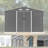 10x8 Ft Outdoor Shed With Metal Construction, Lockable, Grey Foundation Shed, For Lawn Care-118124253-118124254