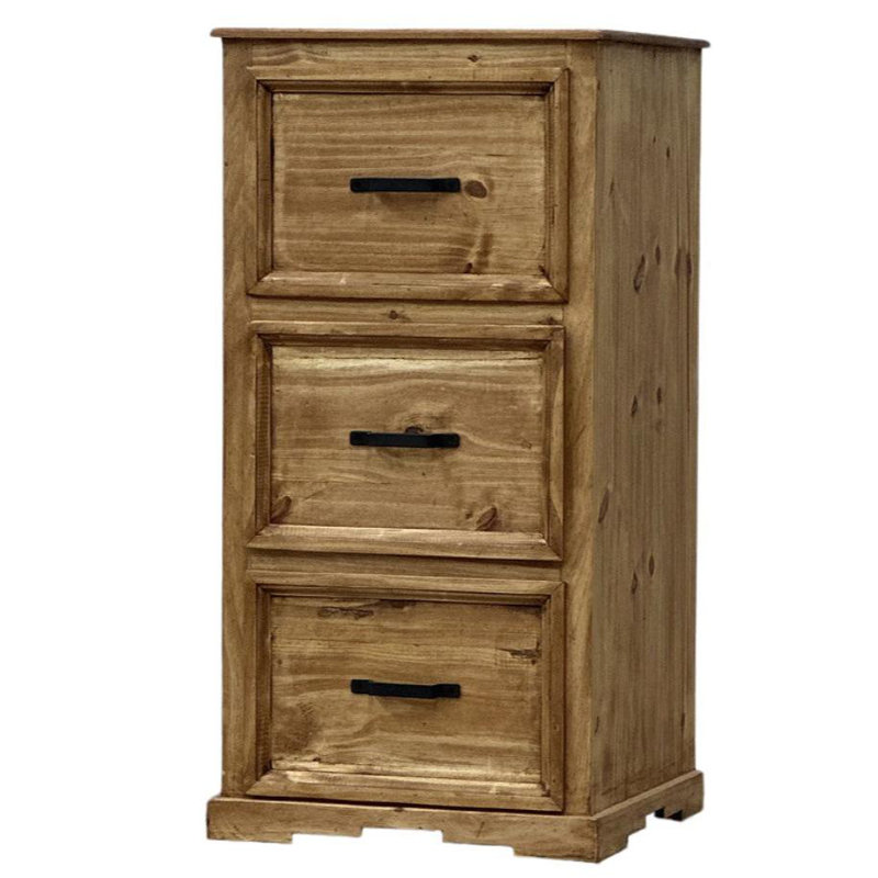 Deronna 3 -Drawer Solid Wood File Cabinet