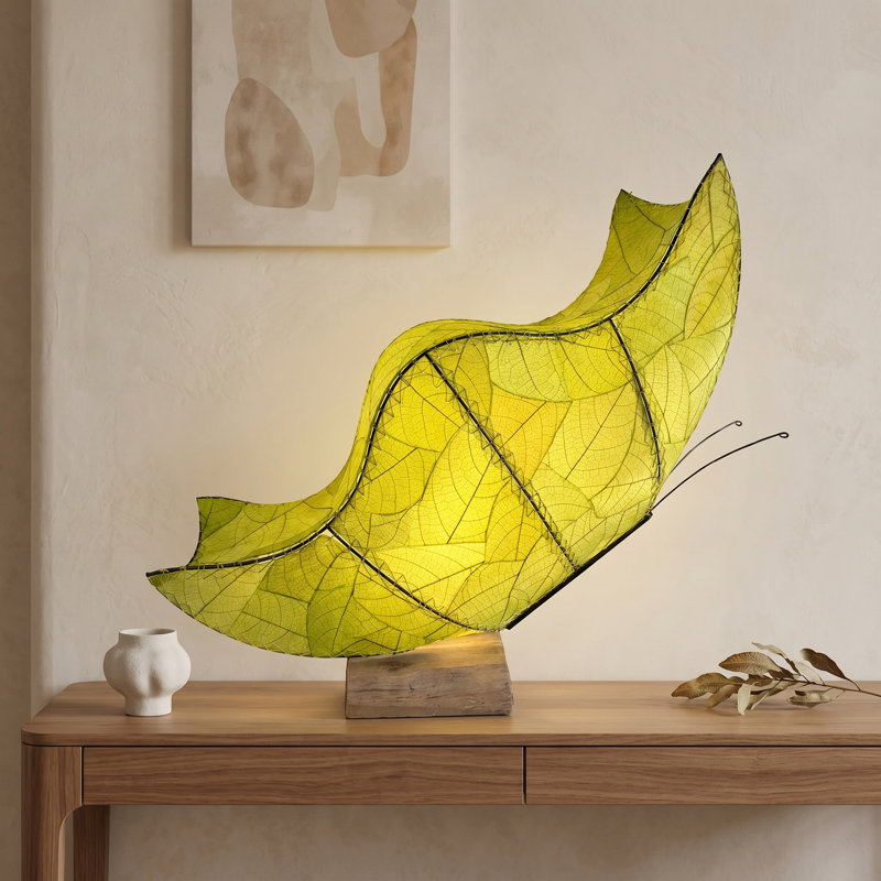  Grande lampe de table papillon verte, Vert