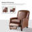 Glen Ellyn 30" Wide Genuine Leather Manual Club Recliner-1569054202