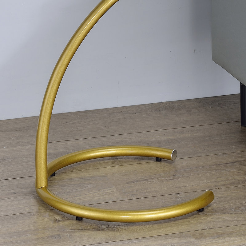 Table de bout ronde / moderne en C avec plateau en verre trempé - table d'appoint en métal pour salon, chambre à coucher, bureau, canapé