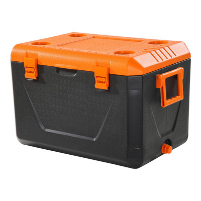 Portable Cooler 63 QT Insulated Hard Cooler 90 Can Capacity with Cup Holder