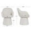 Fauteuil d'appoint rembourré moderne et incurvé en lin pour fauteuil de salon