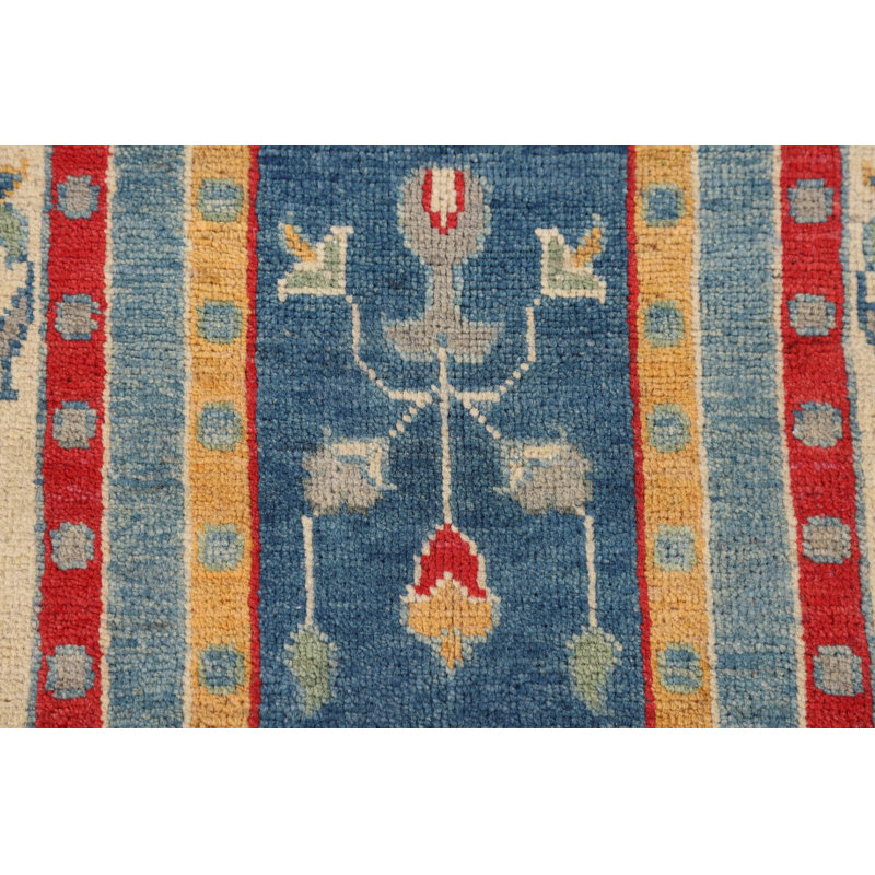 Tapis oriental bleu Kazak Garden Design