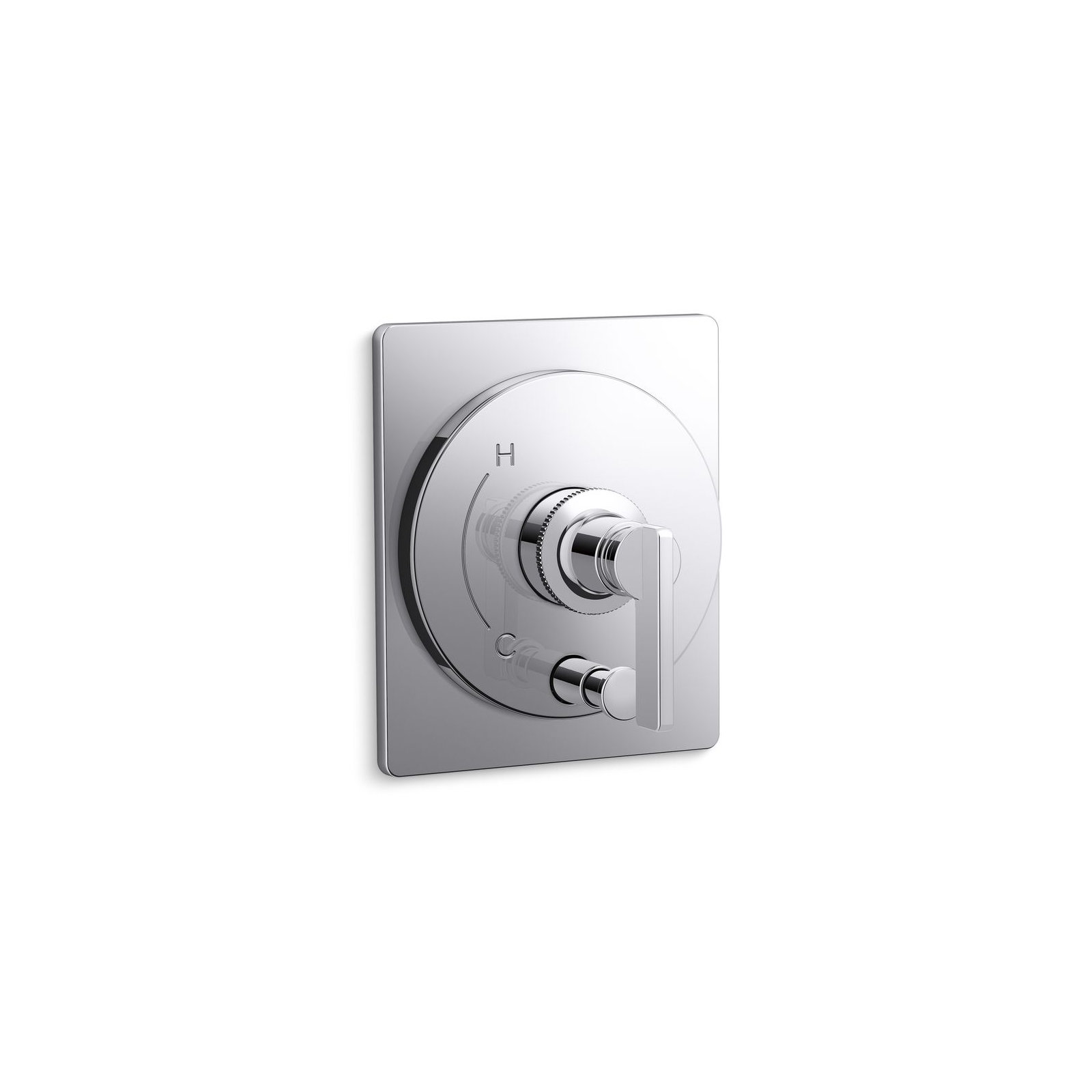 Castia by Studio McGee Rite-Temp Valve Trim with Push-Button Diverter, Polished Chrome