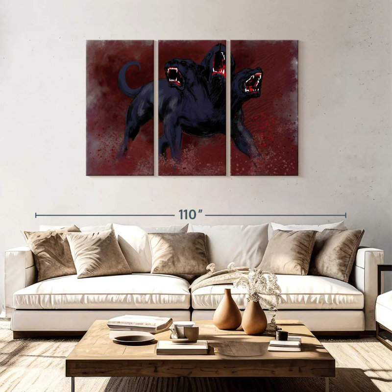 Kelan Cerberus, 48" H x 74" W