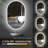 Wall Mounted LED Mirror Frameless Bathroom Vanity Oval Lighted Mirror with Anti-fog&Dimmable Lights-259215136