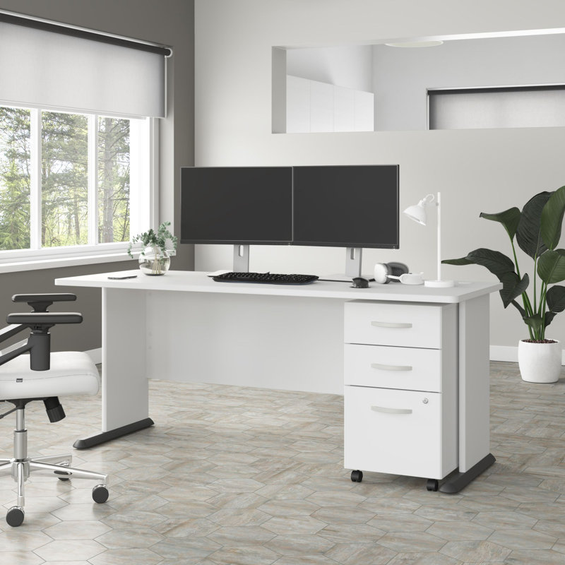 Ensemble de bureau d'ordinateur Studio A, Blanc