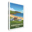 Aberdaron, Wales - Llyn Peninsula Travel Poster: Coastal Village, Sandy Bay and Seaside Romance. Giclee Print on Wrapped Canvas. Wall Art, Home Decor - Cities & Towns, Wales 1 Piece Wrapped Canvas Wall Art-252200230
