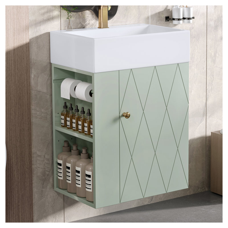 Meuble-lavabo de 20 po avec lavabo en céramique