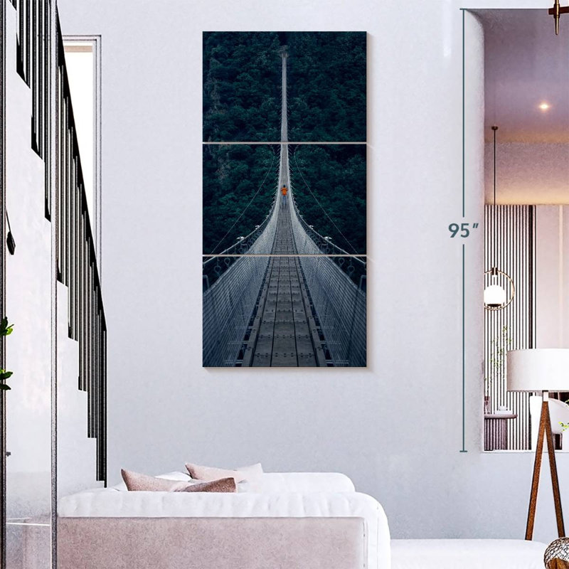 Geierlay Suspension Bridge, 75" H x 36" W