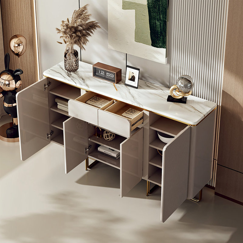 Armoire de hall d'entrée de style luxueux, H 31,5 po x l 55,11 po x P 15,75 po