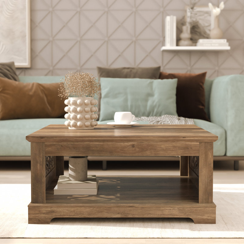 Korbin Coffee Table with Storage, Knotty Oak