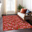 Tapis rouge flocon de neige intérieur / extérieur lavable à la machine Ho Ho Ho Xhevrie-1003129010