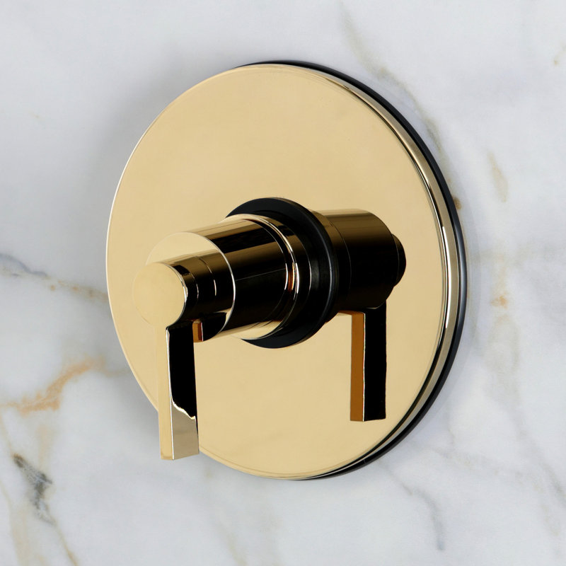 Kingston Brass NuvoFusion Single-Handle Pressure Balanced Shower Faucet, Polished Brass