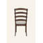 Ensemble de 2 chaises d'appoint en tissu gris, brun rustique et chêne