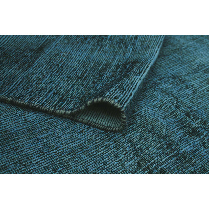 Chemin de table rétro bleu délavé Douae