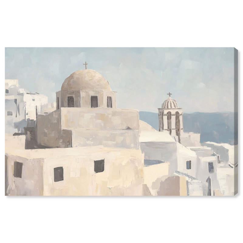 «Domes City I», reproduction d'art sur toile par Art Remedy, Toile tendue avec châssis, H 20 po x l 30 po