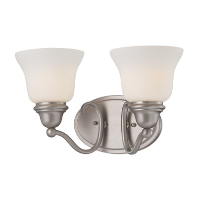 Vannote 2-Light Bath Bar in Pewter