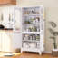 Armoires garde-manger faciles à assembler avec portes transparentes et rangement multifonctionnel-419515567