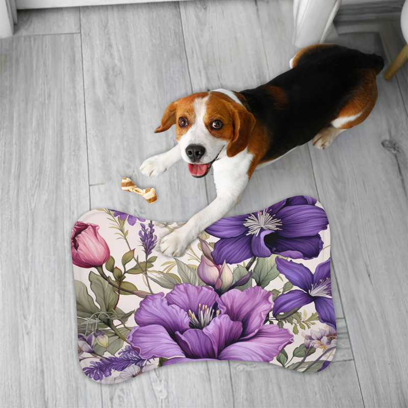 Plum Blossoms - Tapis d'alimentation en os 1 pièce, Petit (14 po)