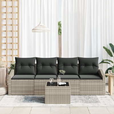 233cm Wide Patio Sofa with Cushions