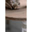 Table d'appoint ronde blanche antique D26 x 31 po