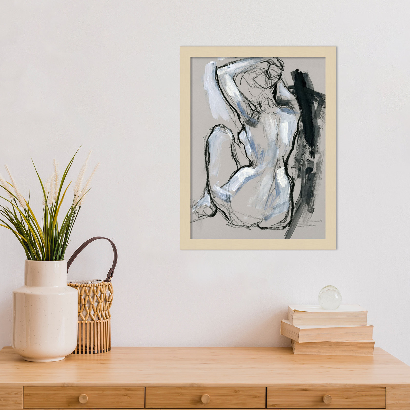 Onyx Gestures I Print, Brown, 17" H x 13" W