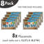 Multicolore 8 pièces East Urban Home