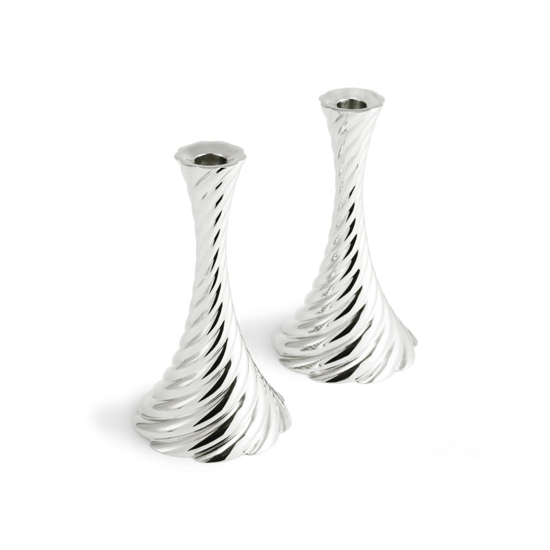 Twist Candleholders, Silver