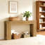 Grand canapé de table, table de couloir en bois, console