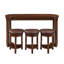 Ensemble de table de bar 4 pièces avec 3 tabourets de bar rembourrés et table de salle à manger avec 3 tabourets rembourrés-1692090258-1692090259