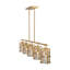 Luminaire îlot 5 lumières Rojas - laiton / noir