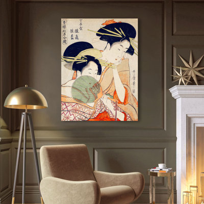 Courtesans by Utamaro Kitagawa - Wrapped Canvas Painting