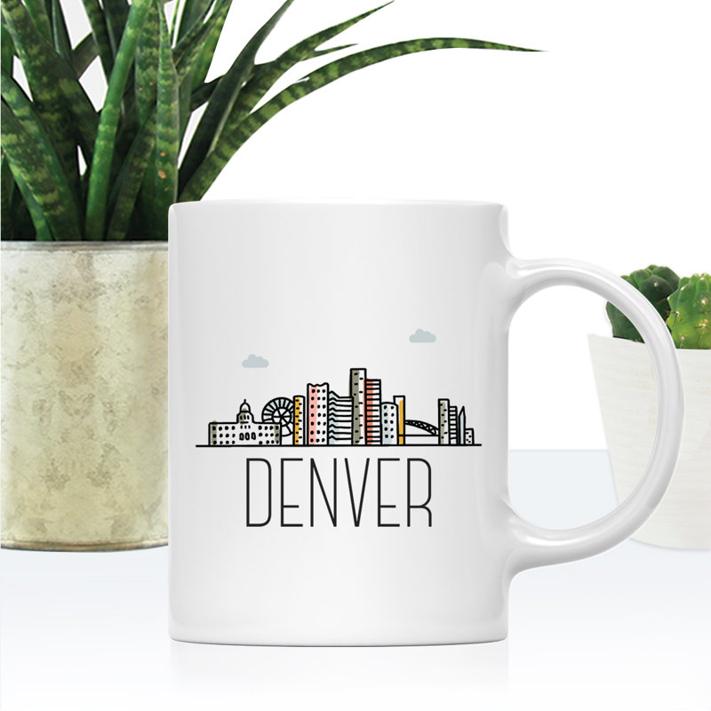Tasse à café Colorful City Skyline, Denver