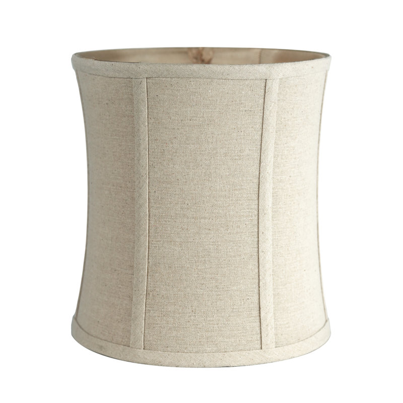 Abat-jour tambour en lin 10 po H x 9,5 po