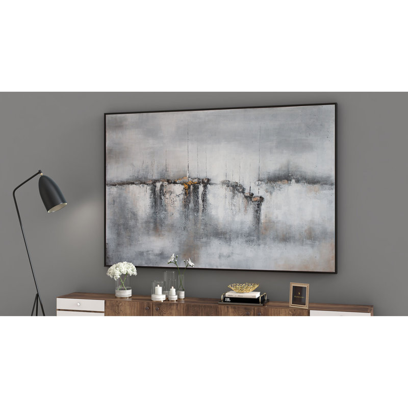 Cadre flottant, peinture sur toile