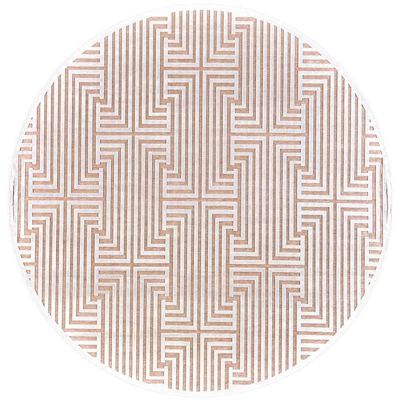 Ewald Viscose Geometric Indoor Rug, Runner 2'6" x 8'