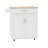 Kitchen Island Rolling Trolley Cart With Adjustable Shelves And Towel Rack Rubber Wood Table Top
