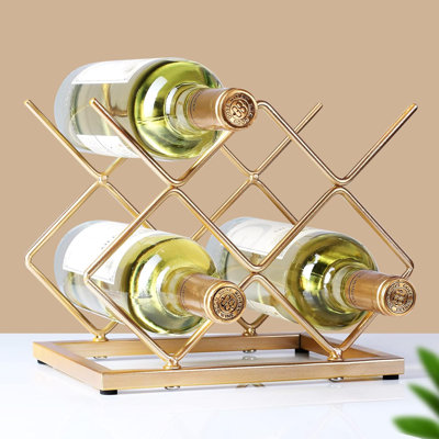 Small Wine Racks Countertop 5 Bottle Capacity