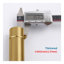 Drain escamotable pour salle de bain avec panier-filtre en finition or brossé