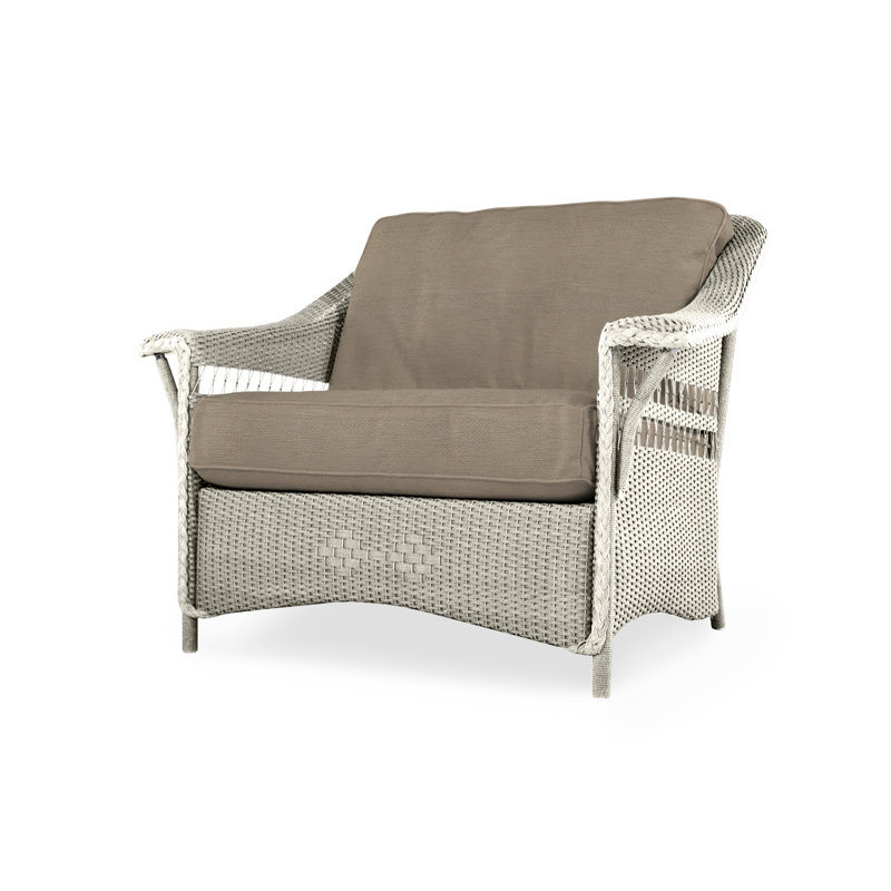 Nantucket Outdoor Lounge Chair, Sandberg Navy, Linen