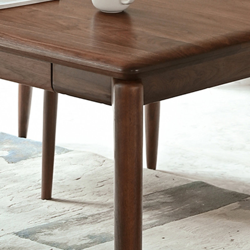 Walnut Solid Wood Dining Table, 33.46" W x 62.99" L