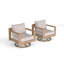 Ensemble de 2 chaises pivotantes Dorota
