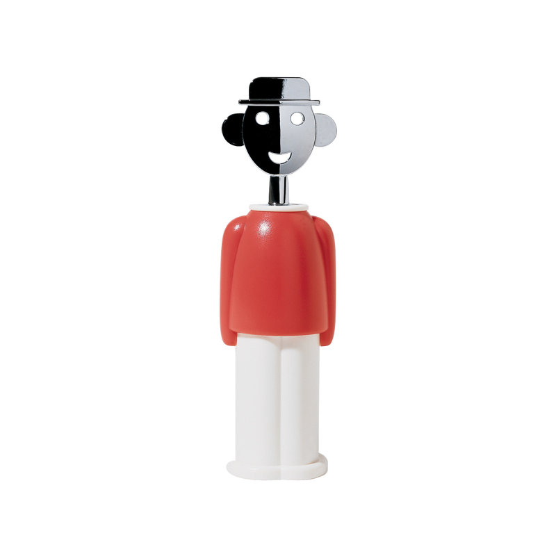 Alessandro M. Red and White Cartoon Corkscrew