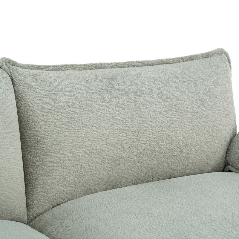 Fauteuil d'appoint rembourré moelleux de 31,9 po avec coussin double et poches de rangement latérales Modern, Vert
