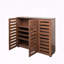 Armoire de rangement à chaussures en bois avec portes à persiennes