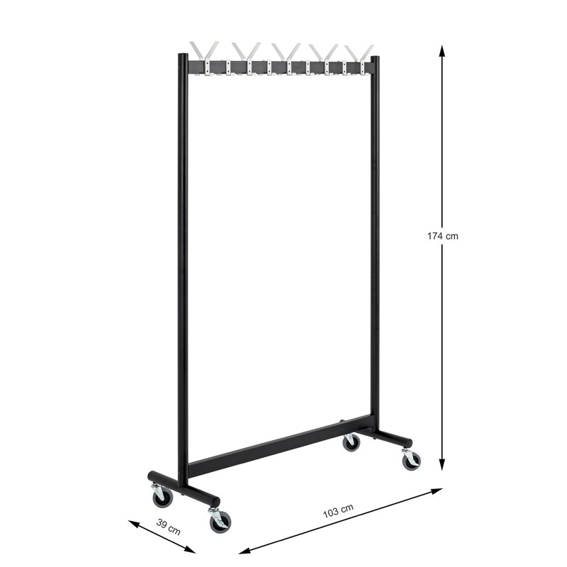Arrian 103cm Rolling Clothing Rack