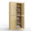 Armoire de rangement pour salle de bain et de buanderie 100% en bois massif Palace Imports, portes à panneaux surélevés, tablettes réglables, largeur 32 po, hauteur 71,5 po-110937331
